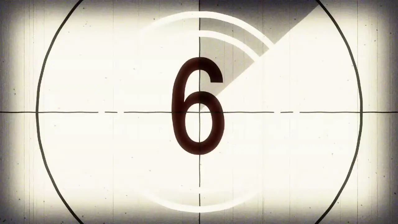 Altmodischer Filmführer-Countdown