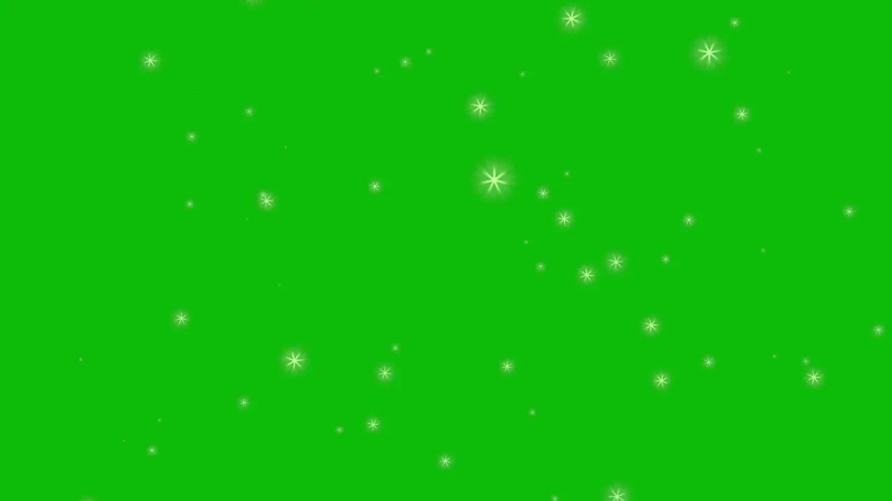 Visual effects VFX particles floating on green screen 3D animation