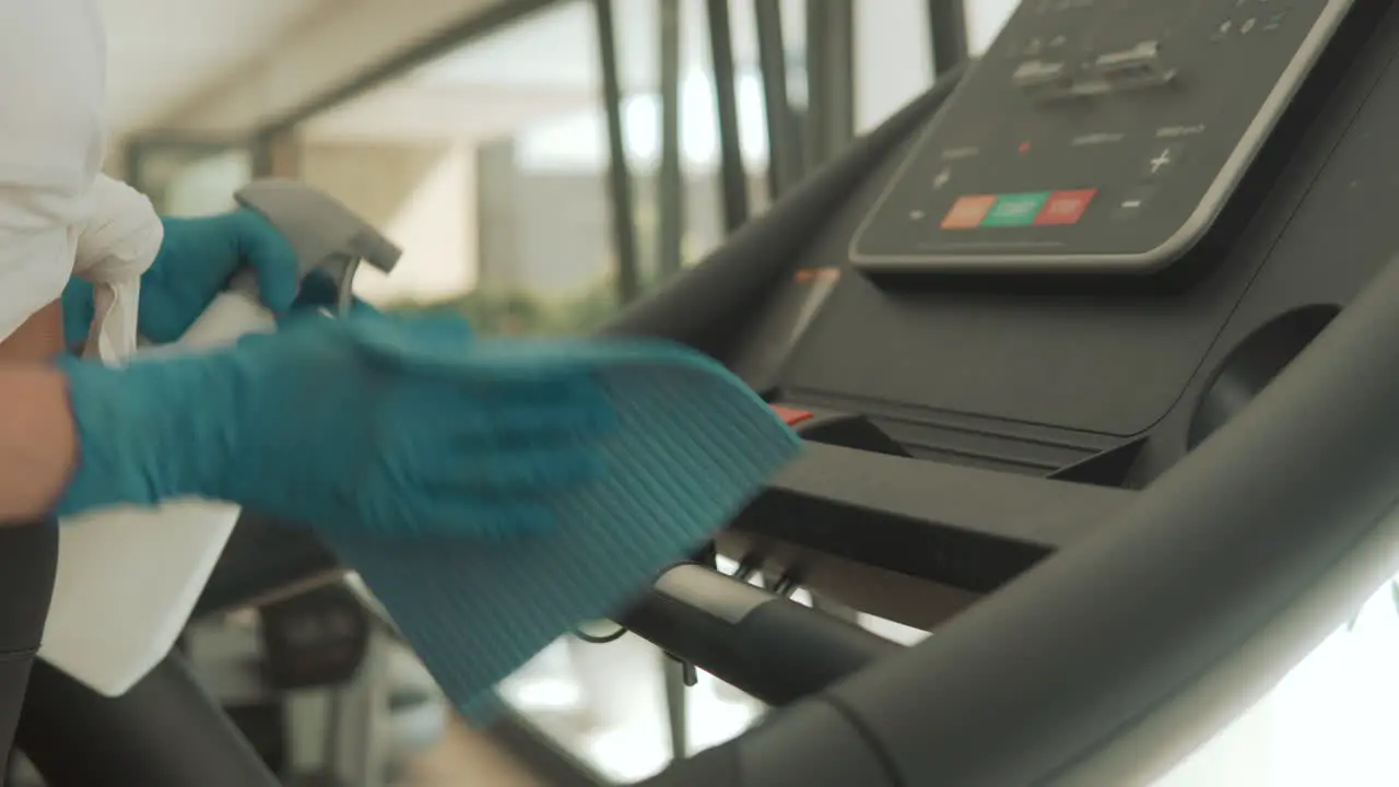 Cleaning And Disinfecting Exercise Machines In The Gym