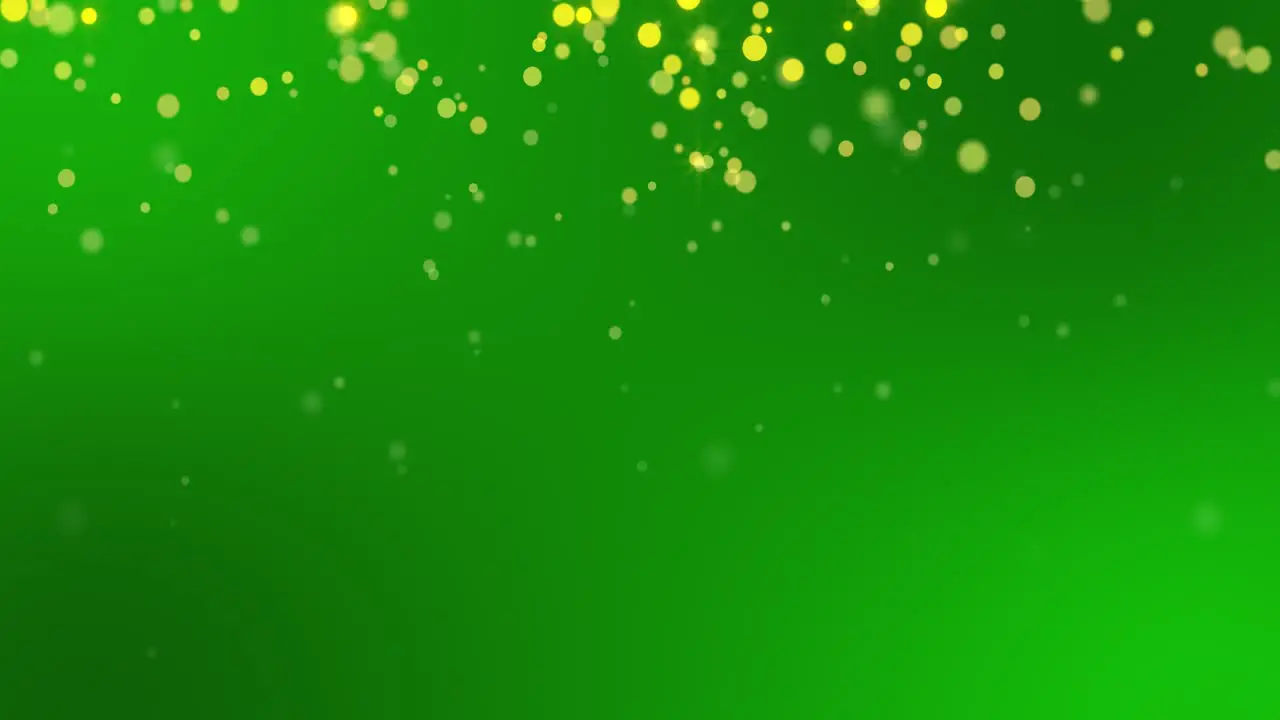 4K Green and Gold Sparkles Loop