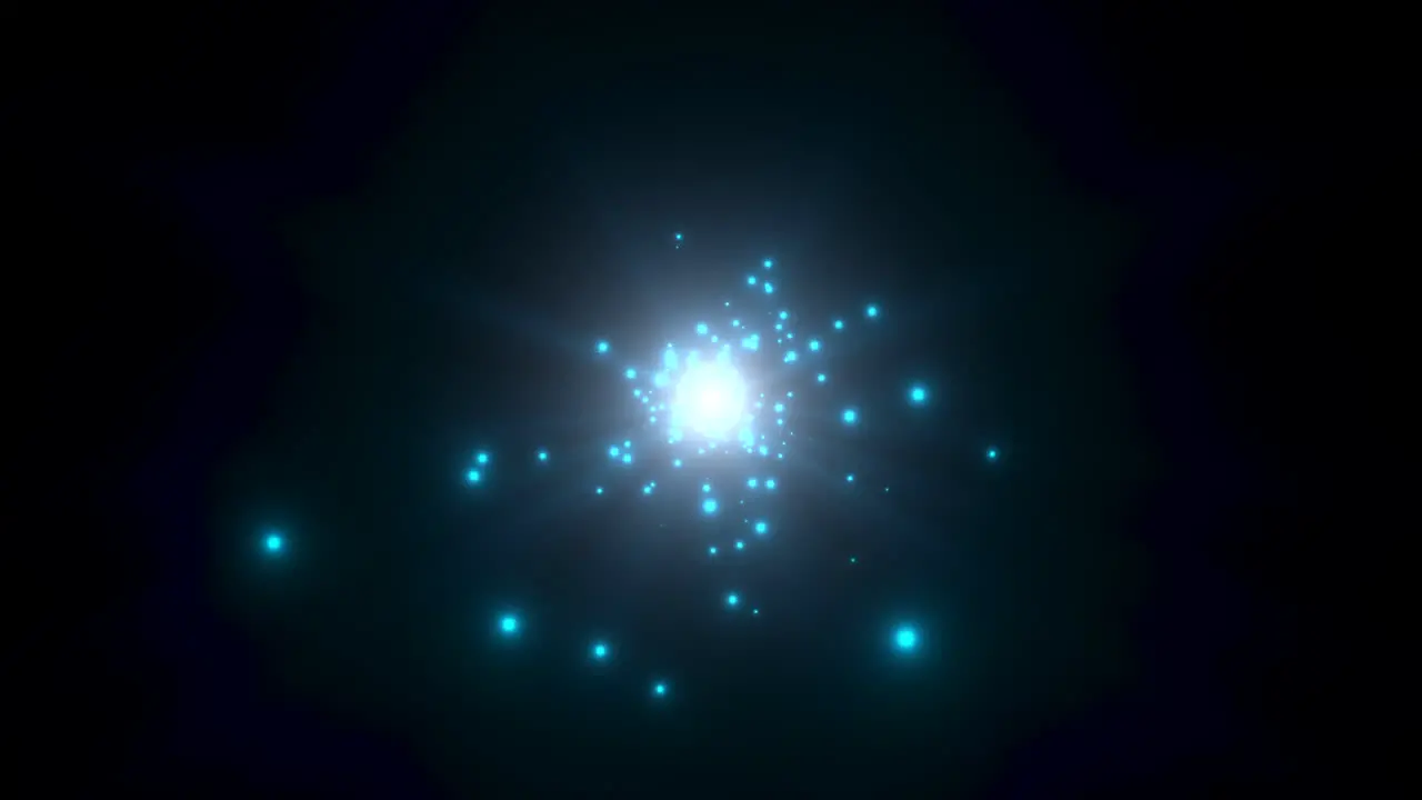 Motion blue particles and stars in galaxy abstract background 10