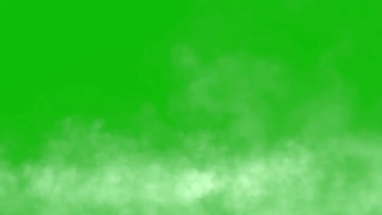 Visual effects VFX ground thick fog on green screen 3D animation