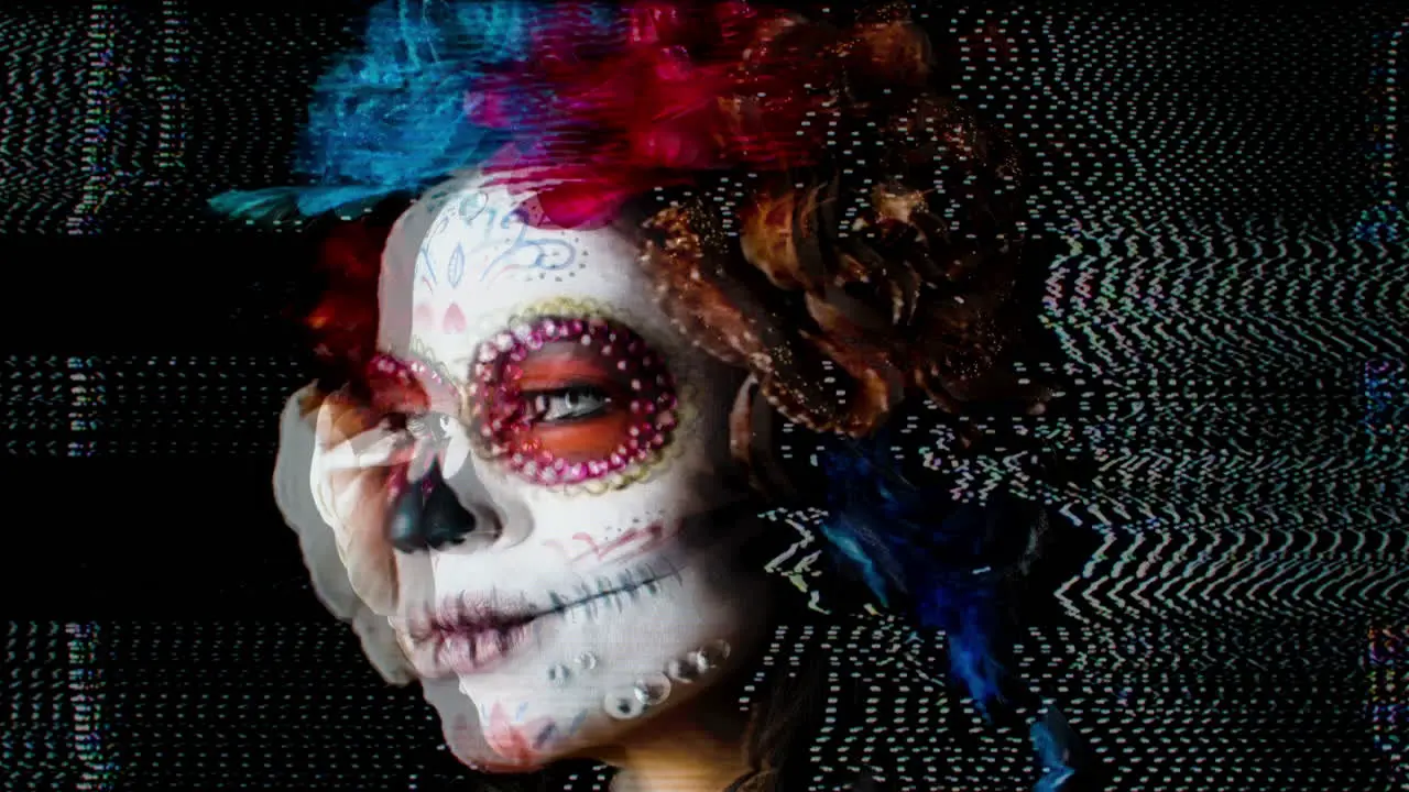 Woman Muerto Glitch 4K 05