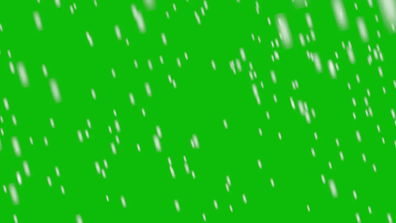 Visual effects VFX snow blizzard storm on green screen 3D animation