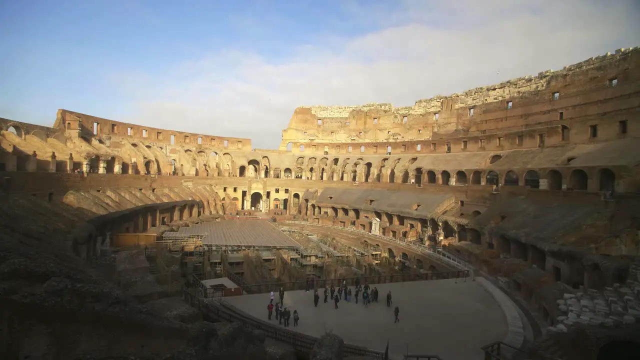 Sweeping Shot Inside Colosseum