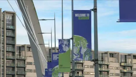 COP 26 Signage in at Climate Change Summit in Glasgow