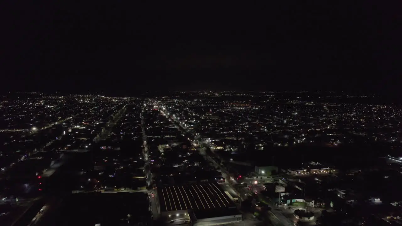 Aerial view of the city of Salamanca on a New Year's Eve night 2022