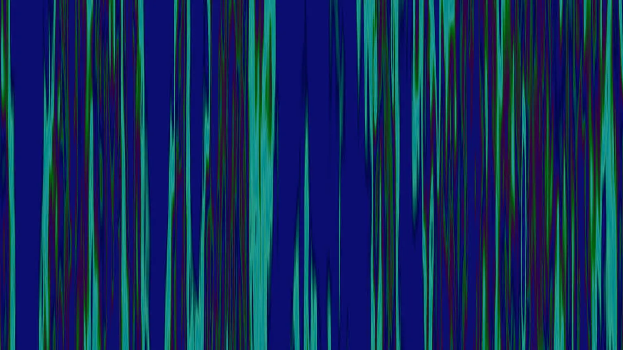 Looping animation of blue aqua green and purple vertical lines oscillating