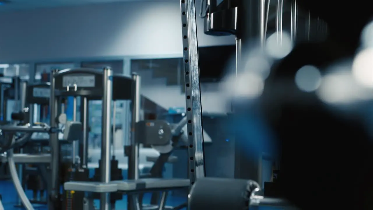 A young man trains in a gym 2