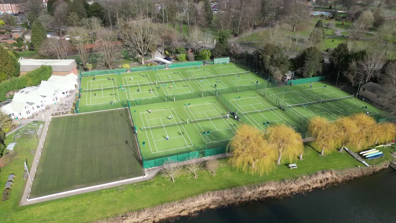 Tennis Club Warwick Warwickshire UK Drone Aerial