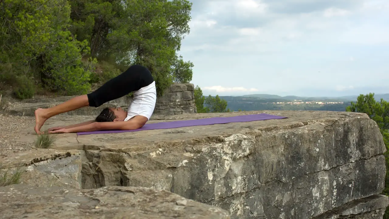 Woman Doing Yoga Outside 54