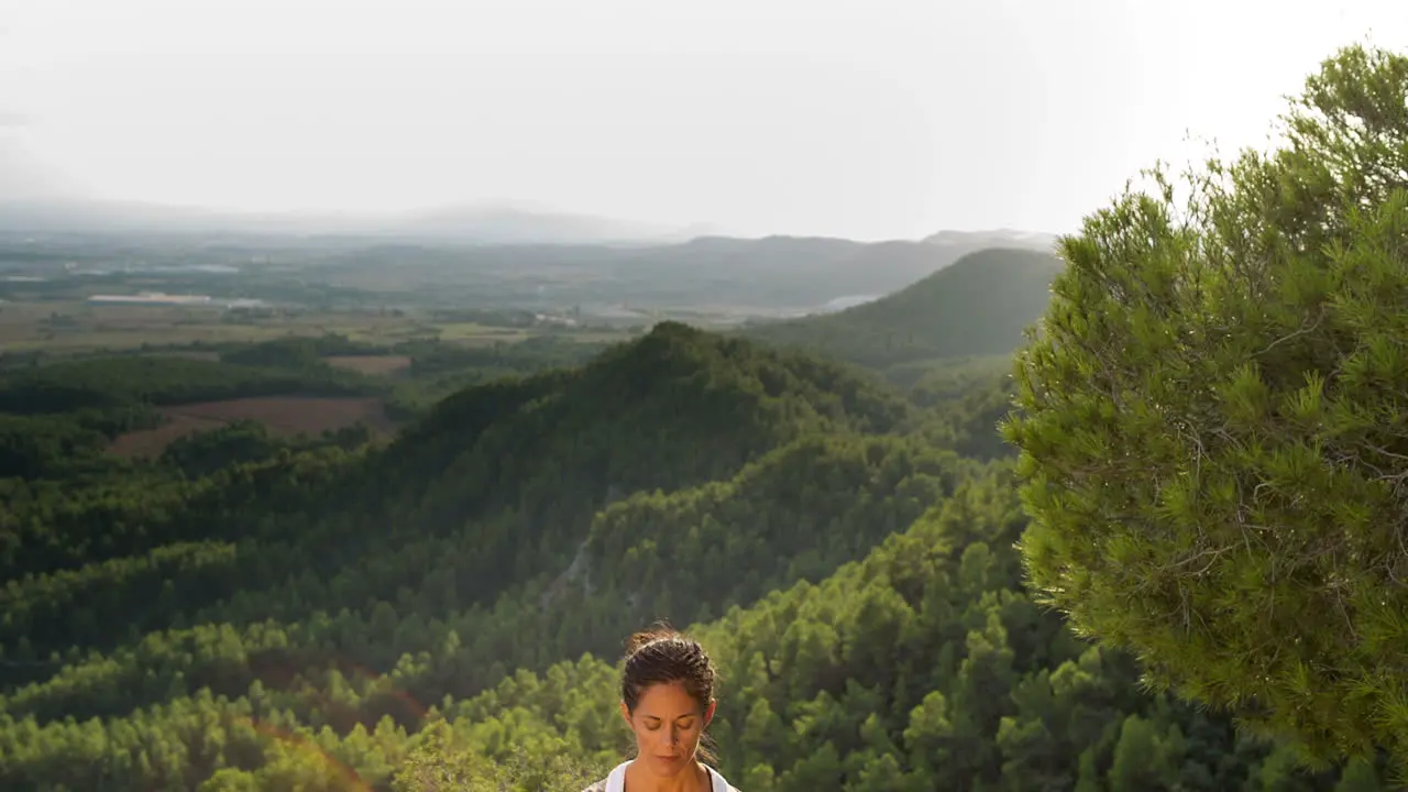 Woman Doing Yoga Outside 49