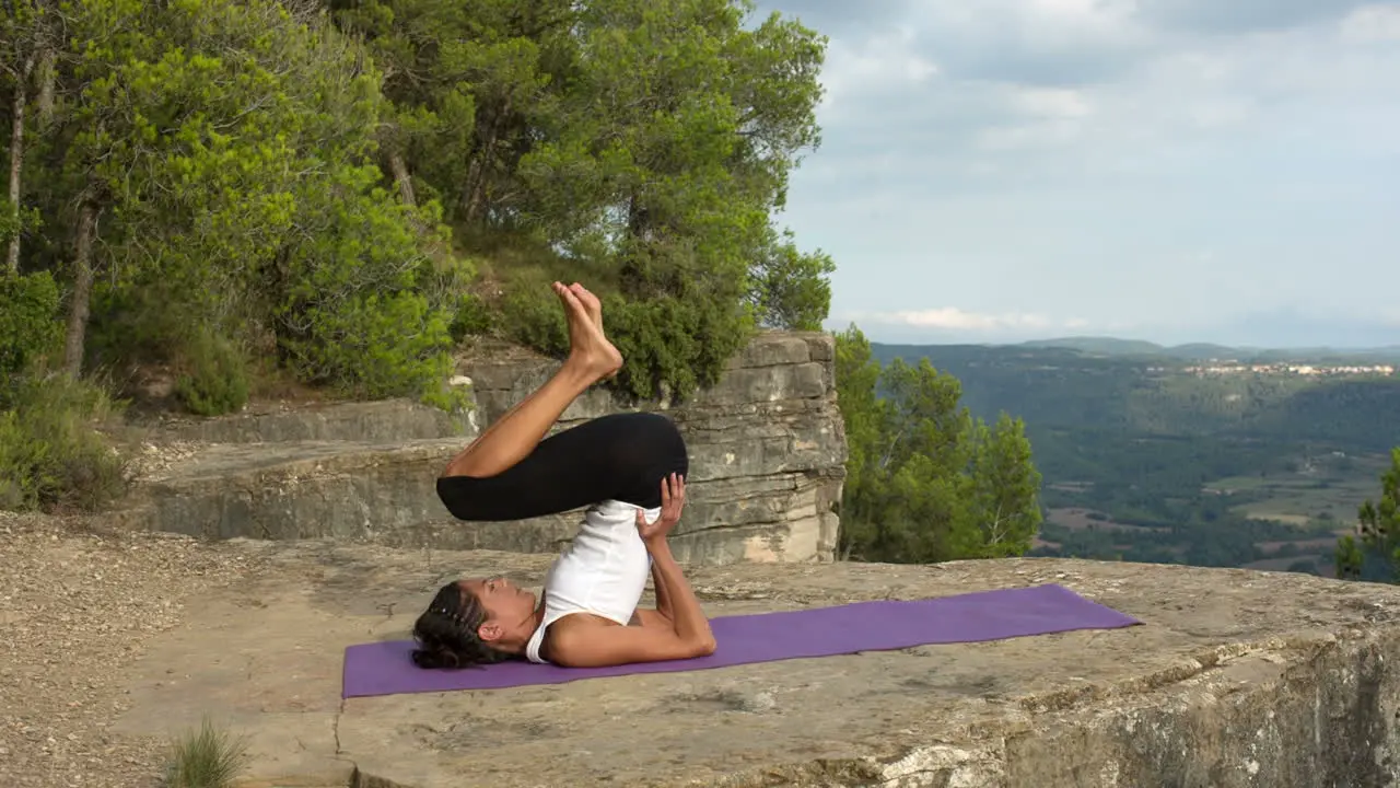 Woman Doing Yoga Outside 45