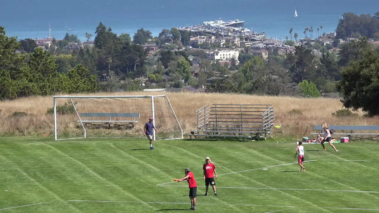 California Santa Cruz Disc Tourney Warmups Pier In Distance