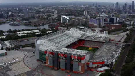 Drone Shot Orbiting Old Trafford Stadium 05