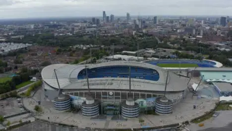 Drone Shot Orbiting Etihad Stadium 02