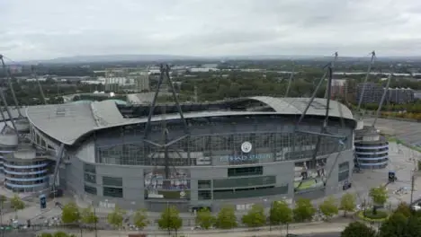 Drone Shot Orbiting Etihad Stadium 10