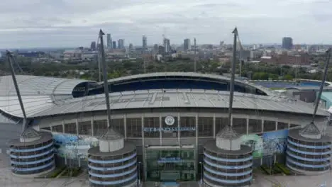 Drone Shot Panning Across Etihad Stadium