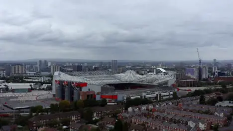 Drone Shot Orbiting Old Trafford Stadium 01