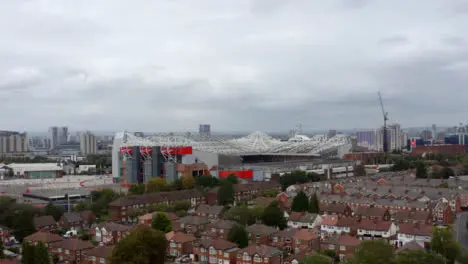 Drone Shot Approaching Old Trafford Stadium