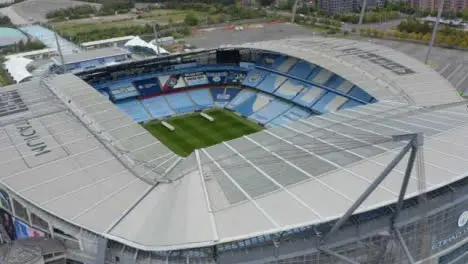 Drone Shot Orbiting Etihad Stadium 14