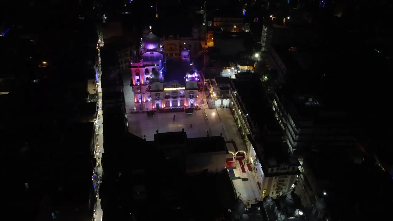 A drone shot of the famous Takht Sri Patna Sahib is a Gurdwara in the neighborhood of Patna Sahib India It was to commemorate the birthplace of Guru Gobind Singh