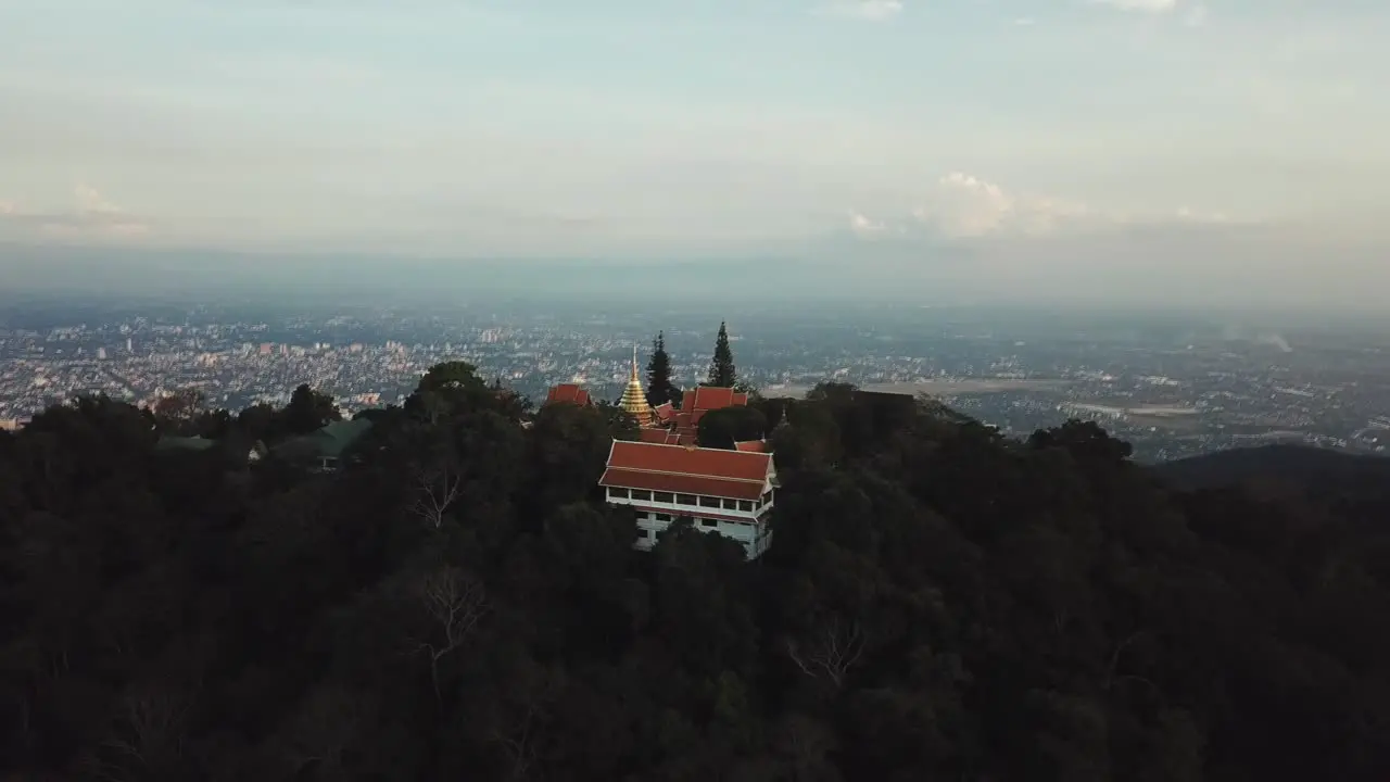 Temple in Thailand aerial view