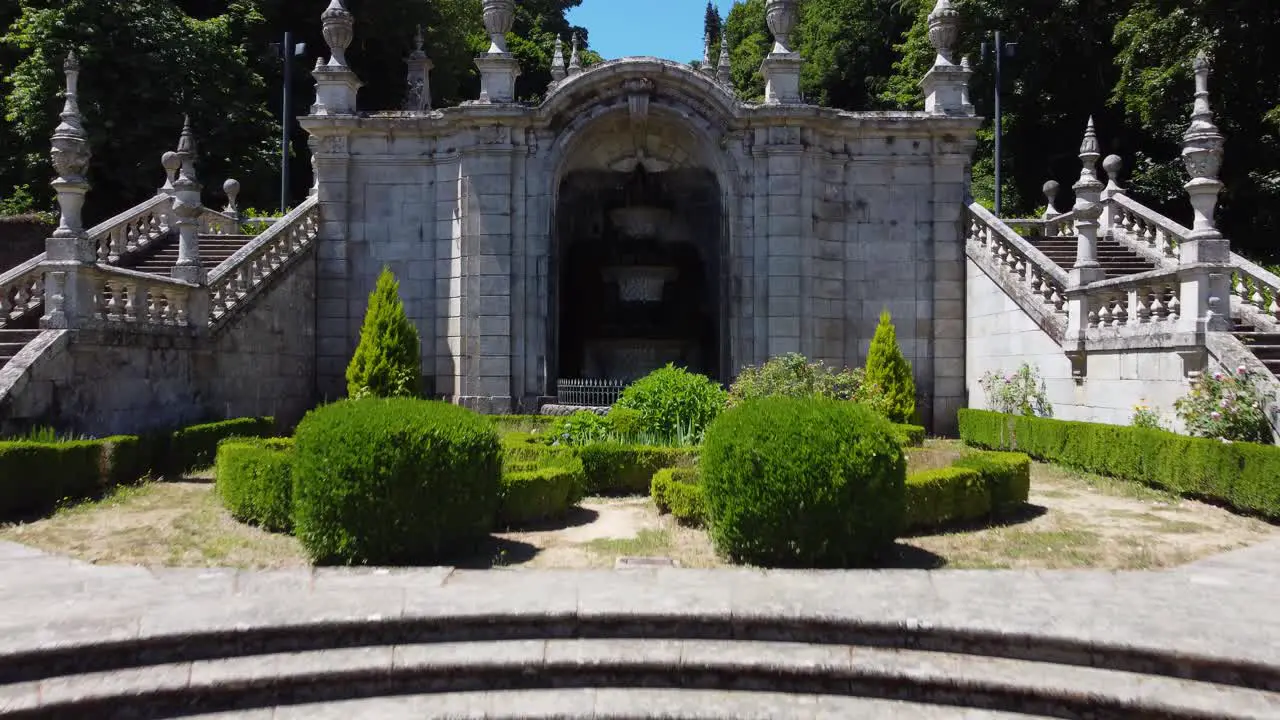 Close view of the Lamego stairs from bottom to top