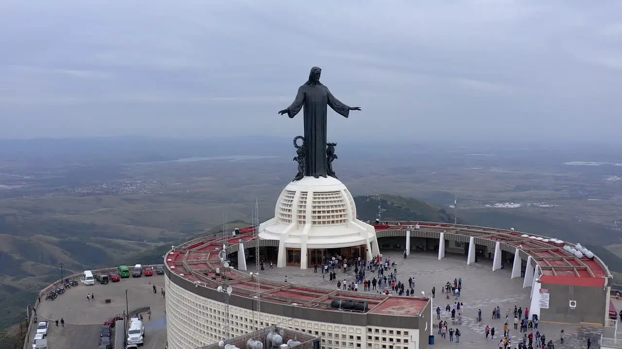 Aerial Cristo Rey spectacular mountain Guanajuato drone view