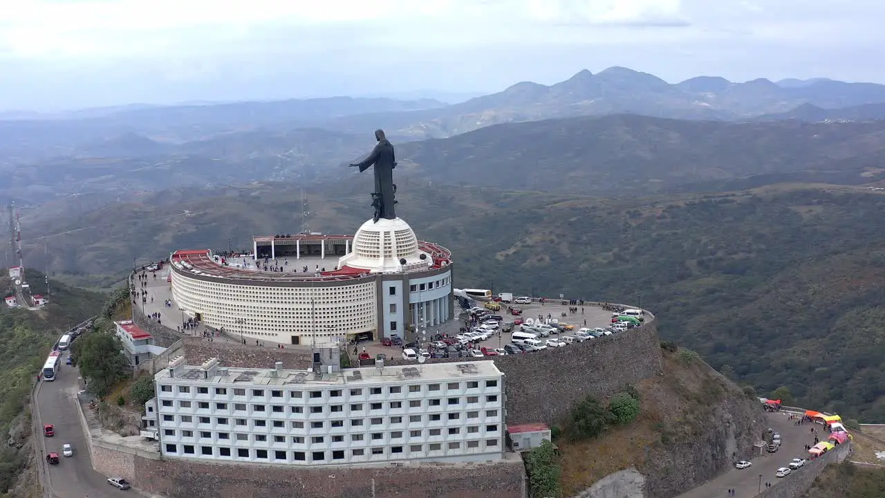 Aerial Cristo Rey divine Guanajuato Mexico drone view