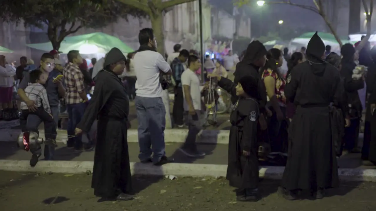 Onlookers at the Easter festivities in Antigua Guatemala during Semana Santa