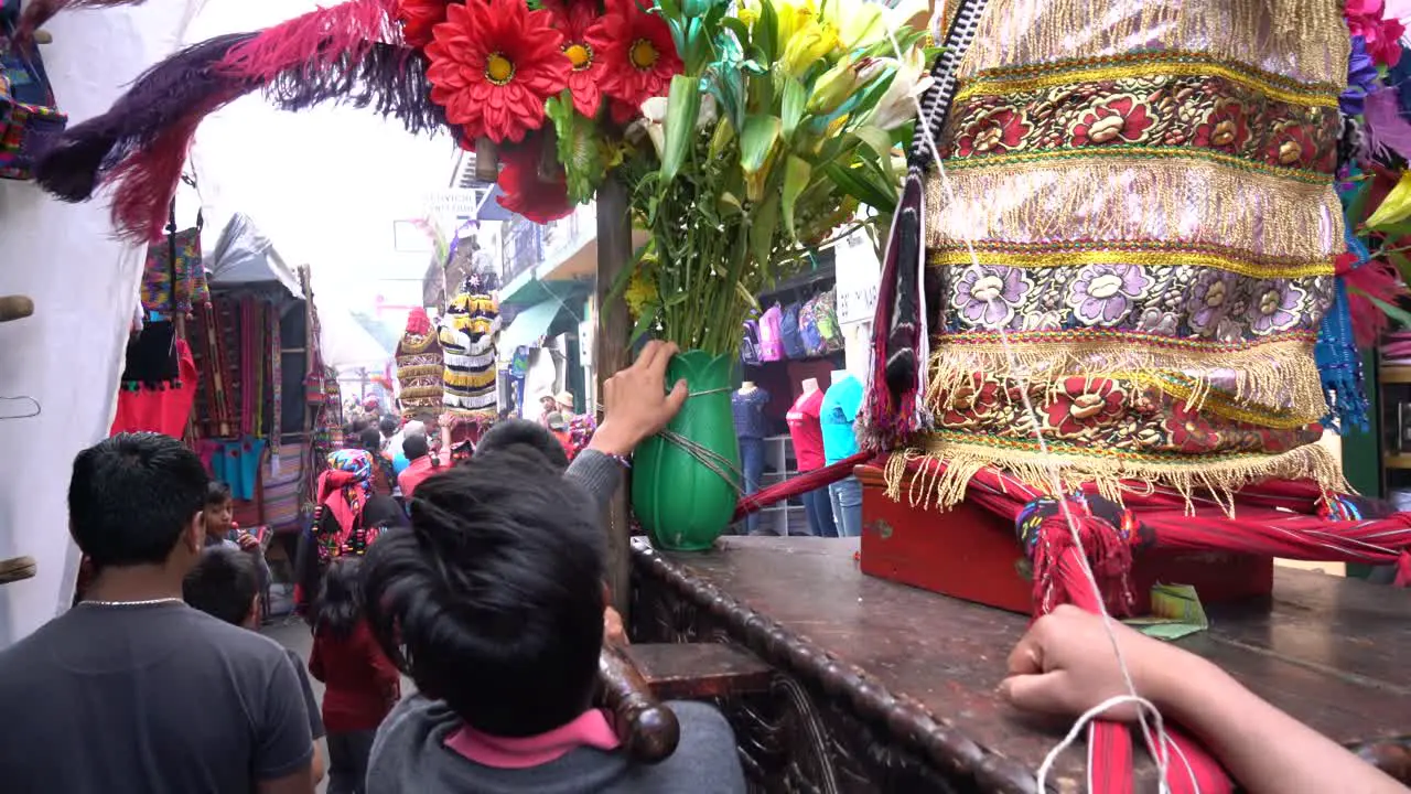 Holy week Easter Catholic procession in Chichicastenango Guatemala market town is a very colorful affair 2