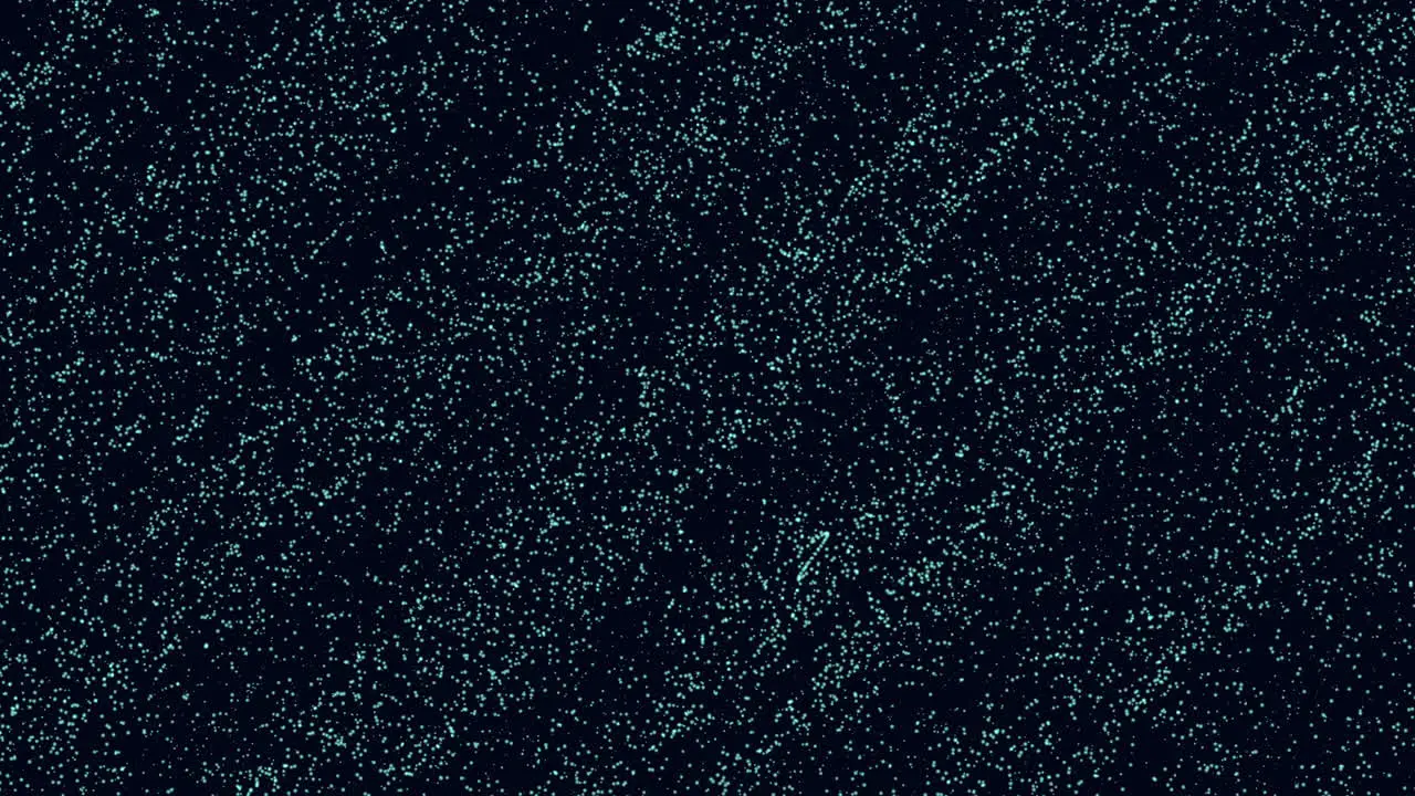 Motion blue glitters and dust on dark space