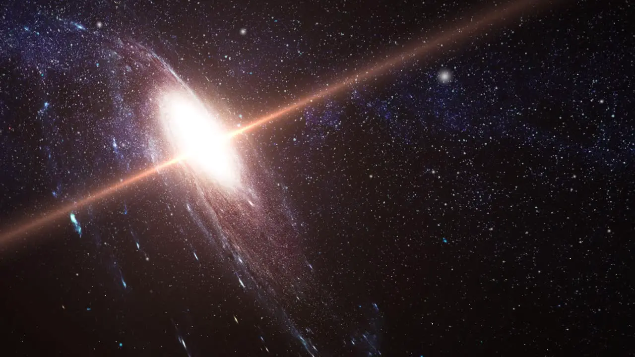 4k animated galaxy and shining bright in the universe