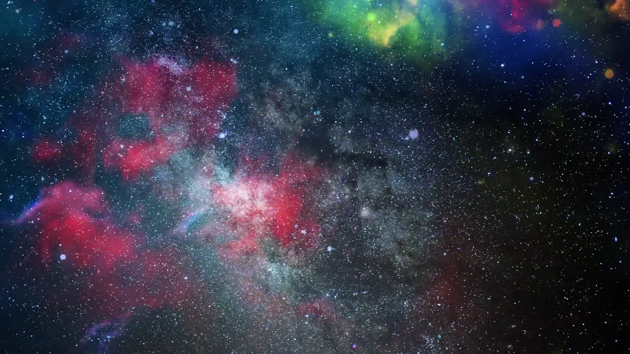 4k nebula clouds float in the universe deep space