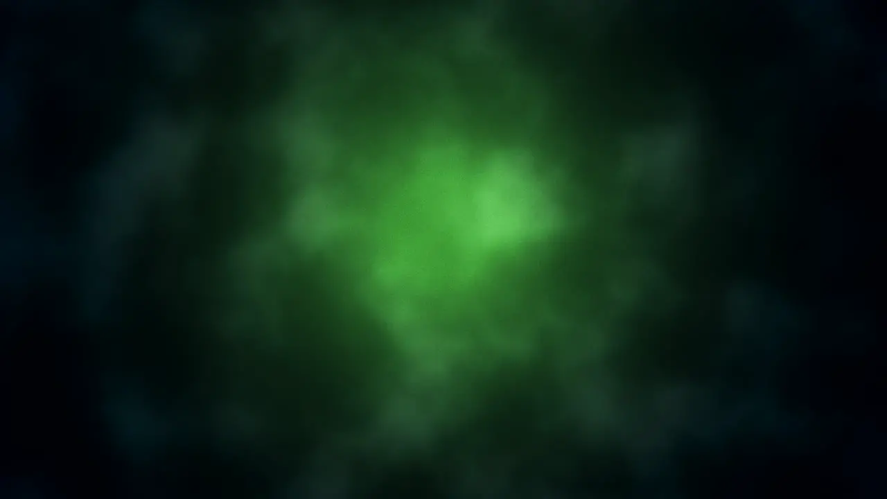 Green deep cloud in in dark space