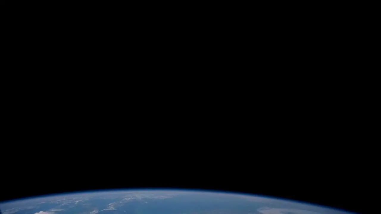 Amazing Tilt Down Shot Of The Earth From Space