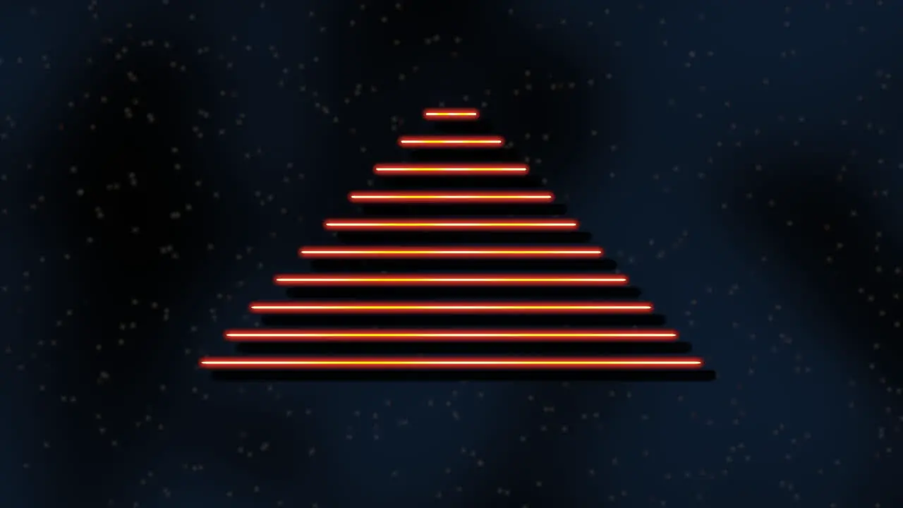 Retro orange triangle from laser lines in deep galaxy