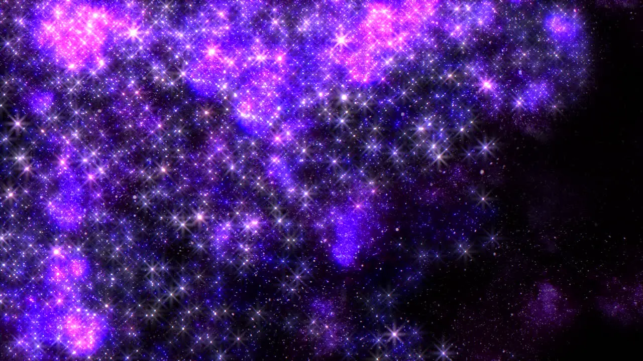 Bright purple stars with flash effect in dark galaxy 1