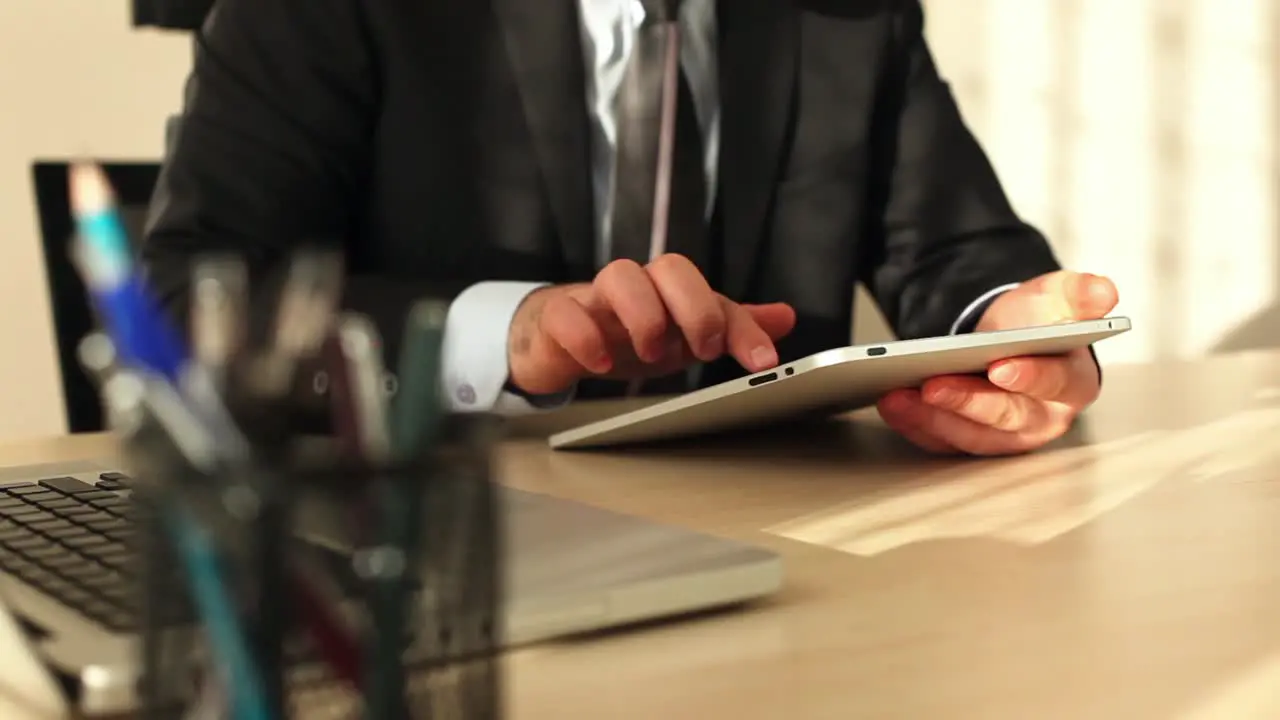 Hand Touching Tablet Computer Surface Touchscreen 1