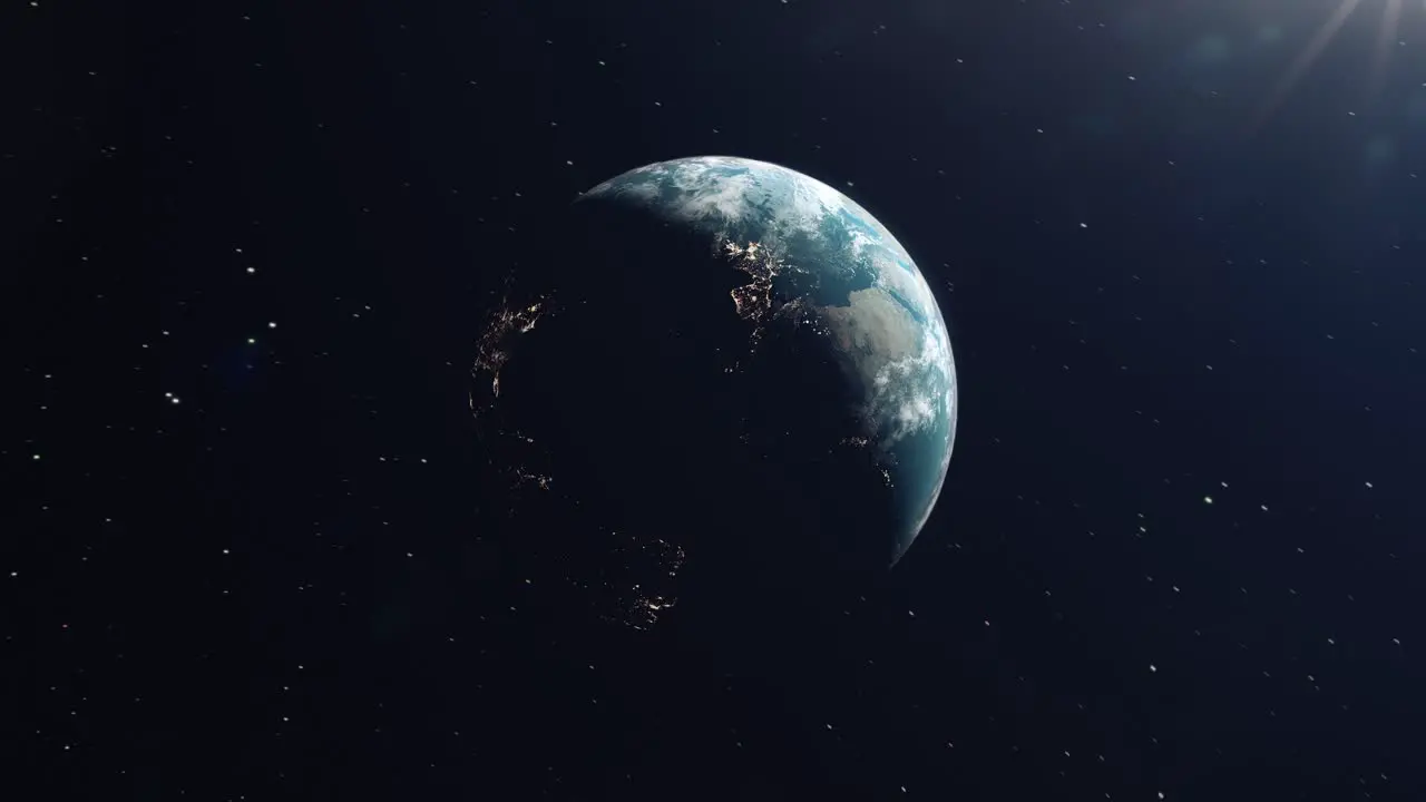 Orbiting Around a Realistic Depiction of Planet Earth