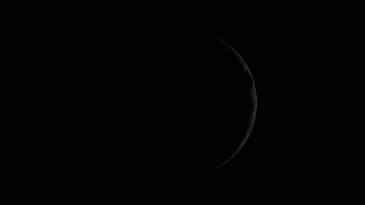 Timelapse video of the moon from new moon to full moon in outer space