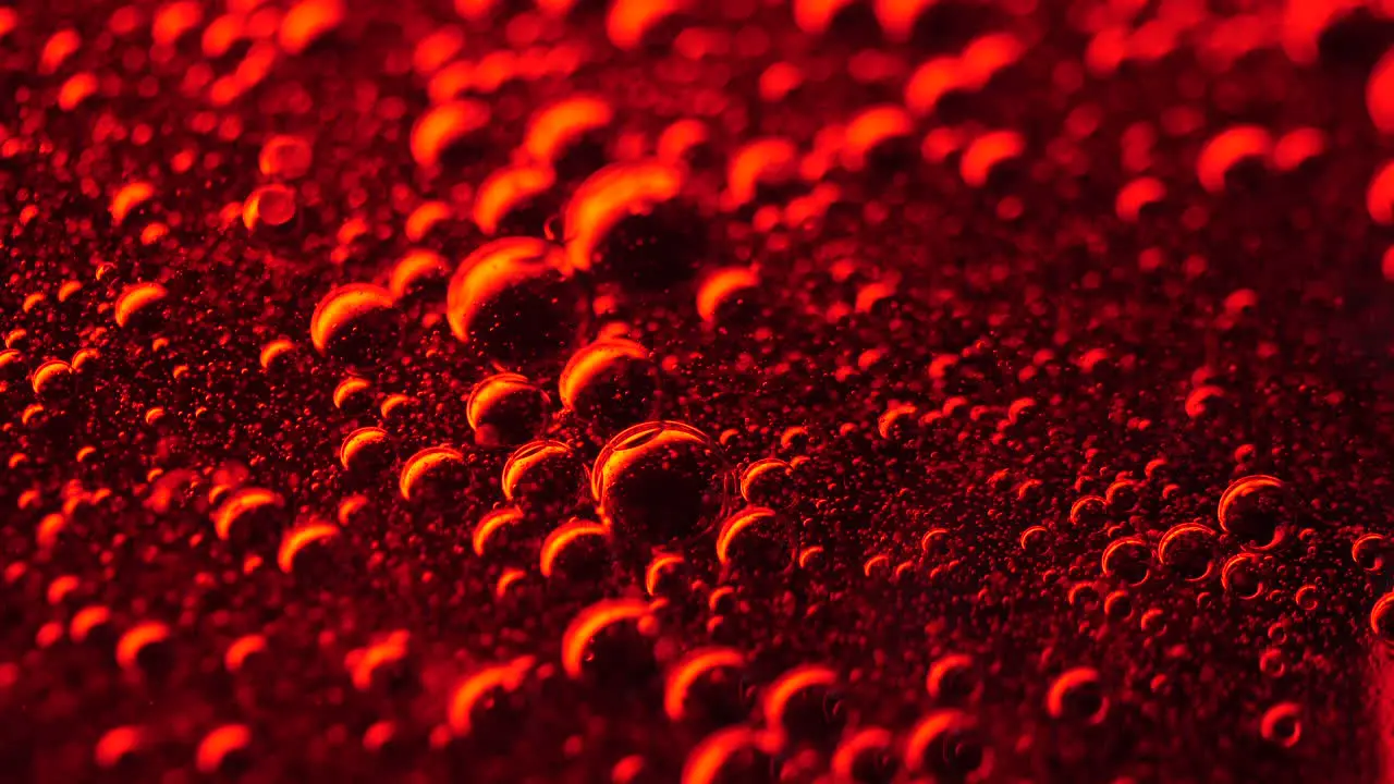 Science or Art Abstract Macro Background with Red Bubbles