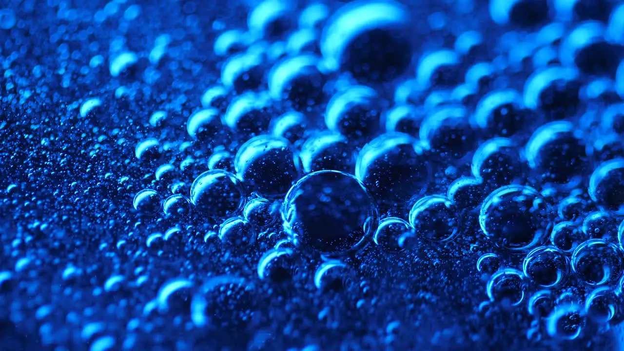 Science or Art Abstract Macro Background with Blue Bubbles