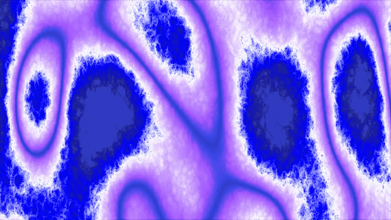 Looping animations of a white purple and blue amorphous or organic design