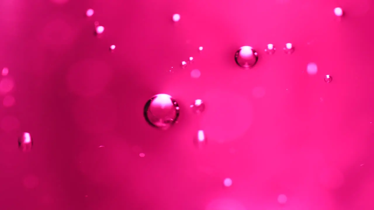 Abstract science or art background with pink bubbles rising