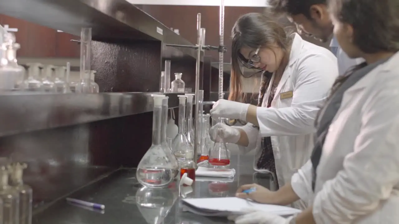 Students from Bangladesh University of Professionals doing research in lab