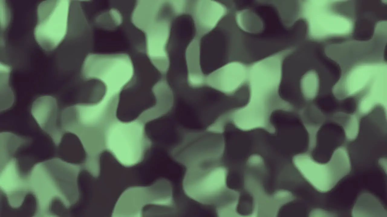 Looping animations of a light teal and black liquid camouflage like pattern