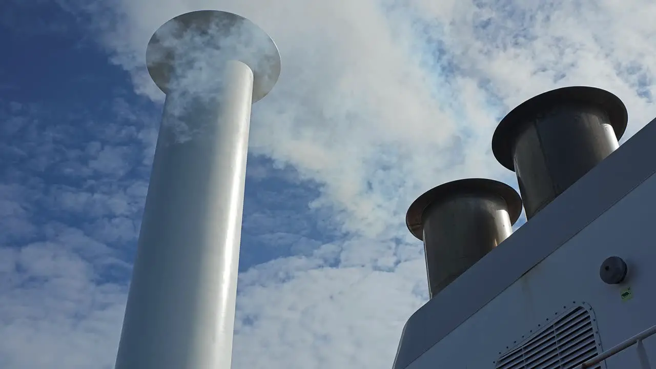 Flettner rotor on a ferry trevelling from Denmark to Germany