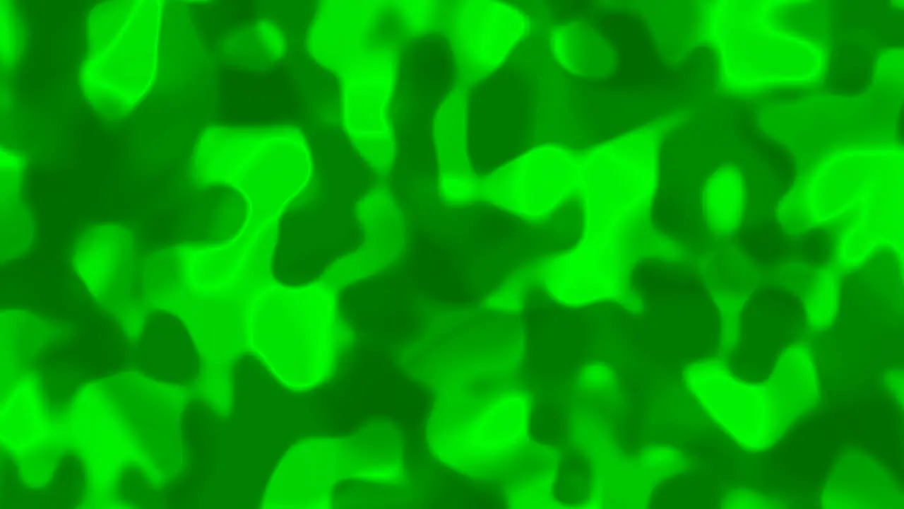 Looping animations of a light and midtone green liquid camouflage like pattern